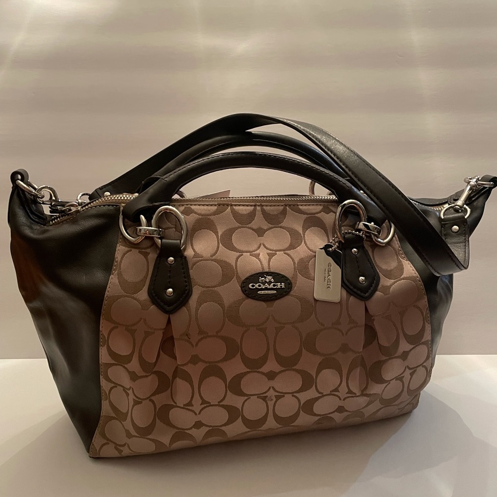 Khaki/ Mahogany Col Sig Satchel